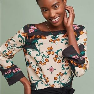 Anthropologie Florence silk top Size 6